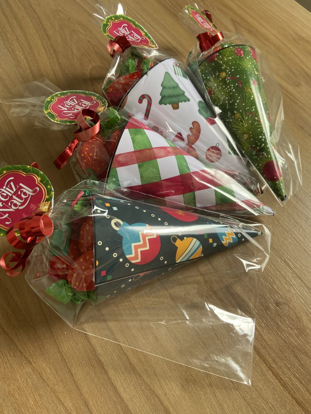 Lembrancinha de natal – cone – Teia de Recursos
